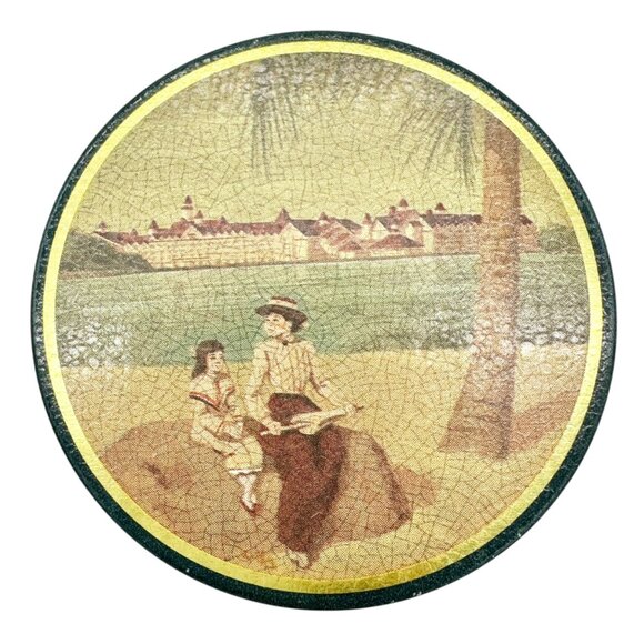 Vintage Rileys Toffee and Grand Floridian Notions Tins Beach Sailing Scenes Pair - Picture 4 of 11